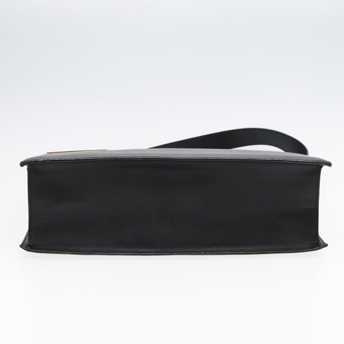 GUCCI Shoulder Bag Leather Gold Black 001 1274 1910 yk14895