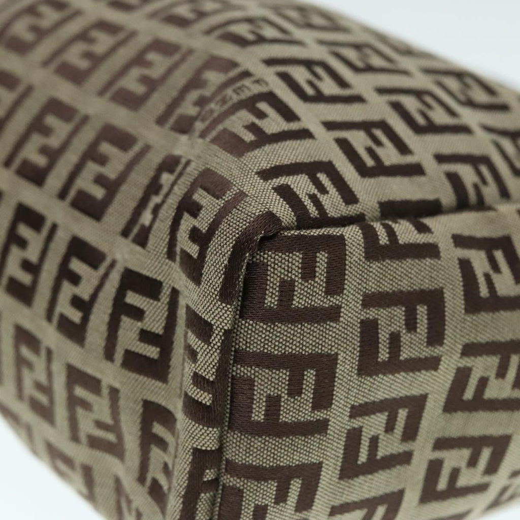 FENDI Zucchino Canvas Hand Bag Beige yk14935