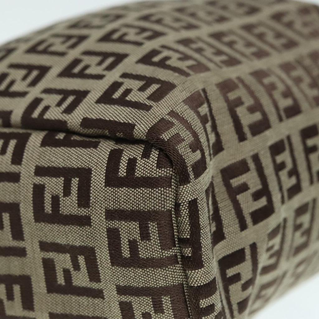 FENDI Zucchino Canvas Hand Bag Beige yk14935