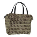 FENDI Zucchino Canvas Hand Bag Beige yk14935