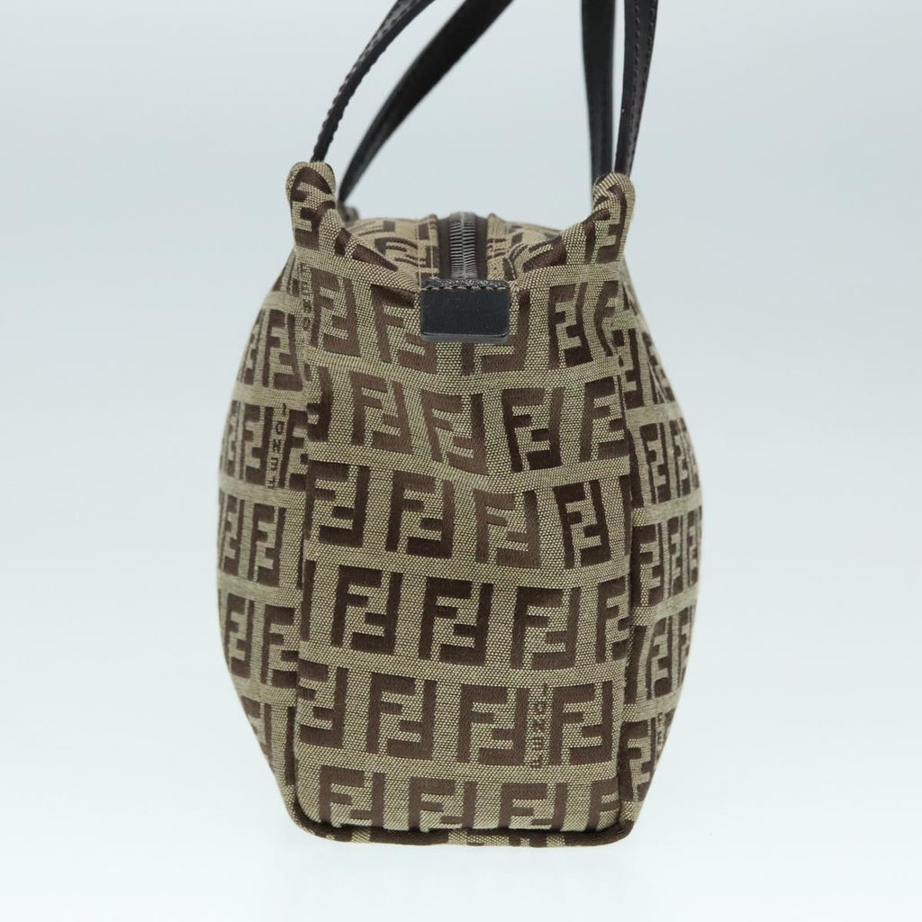 FENDI Zucchino Canvas Hand Bag Beige yk14935