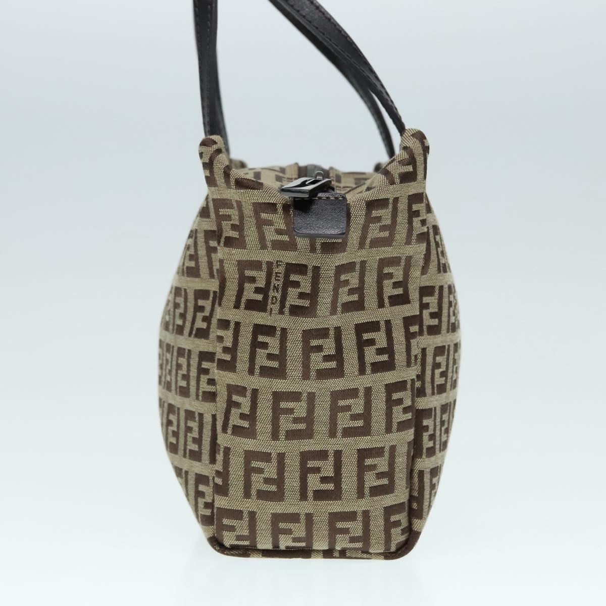 FENDI Zucchino Canvas Hand Bag Beige yk14935
