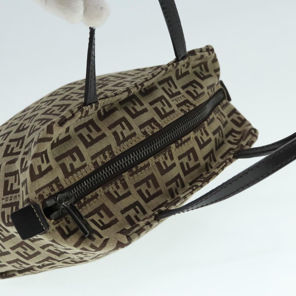 FENDI Zucchino Canvas Hand Bag Beige yk14935