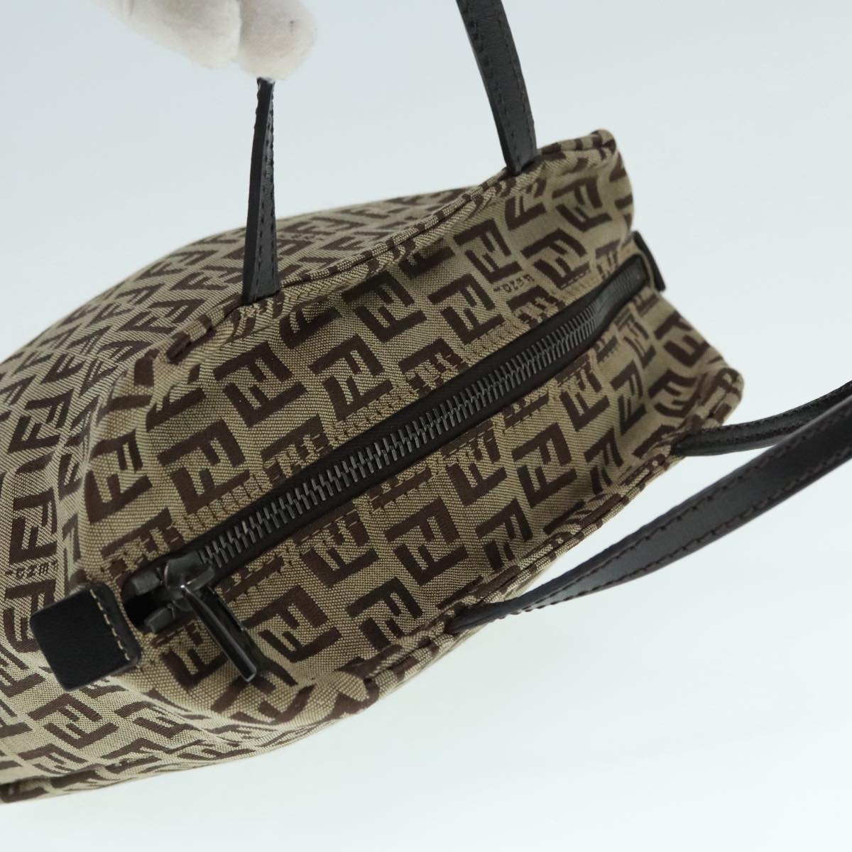 FENDI Zucchino Canvas Hand Bag Beige yk14935