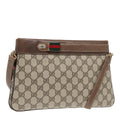 GUCCI GG Supreme Web Sherry Line Shoulder Bag PVC Beige 904 02 035 yk14942