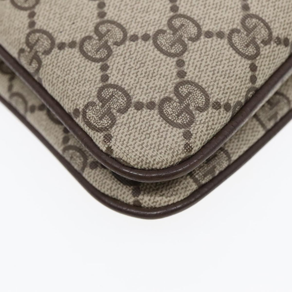 GUCCI GG Supreme Web Sherry Line Shoulder Bag PVC Beige 904 02 035 yk14942