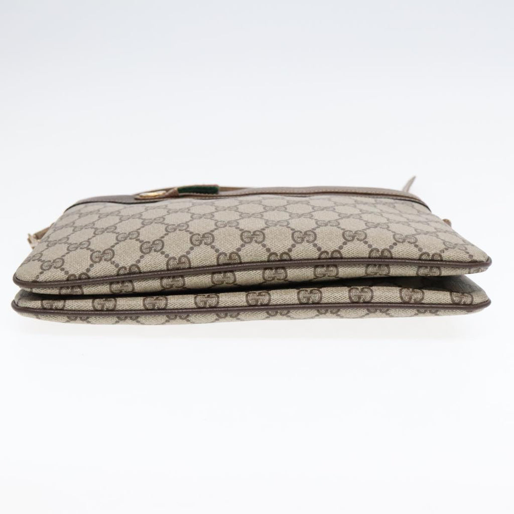 GUCCI GG Supreme Web Sherry Line Shoulder Bag PVC Beige 904 02 035 yk14942