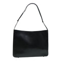 GUCCI Shoulder Bag Leather Black Silver yk14966