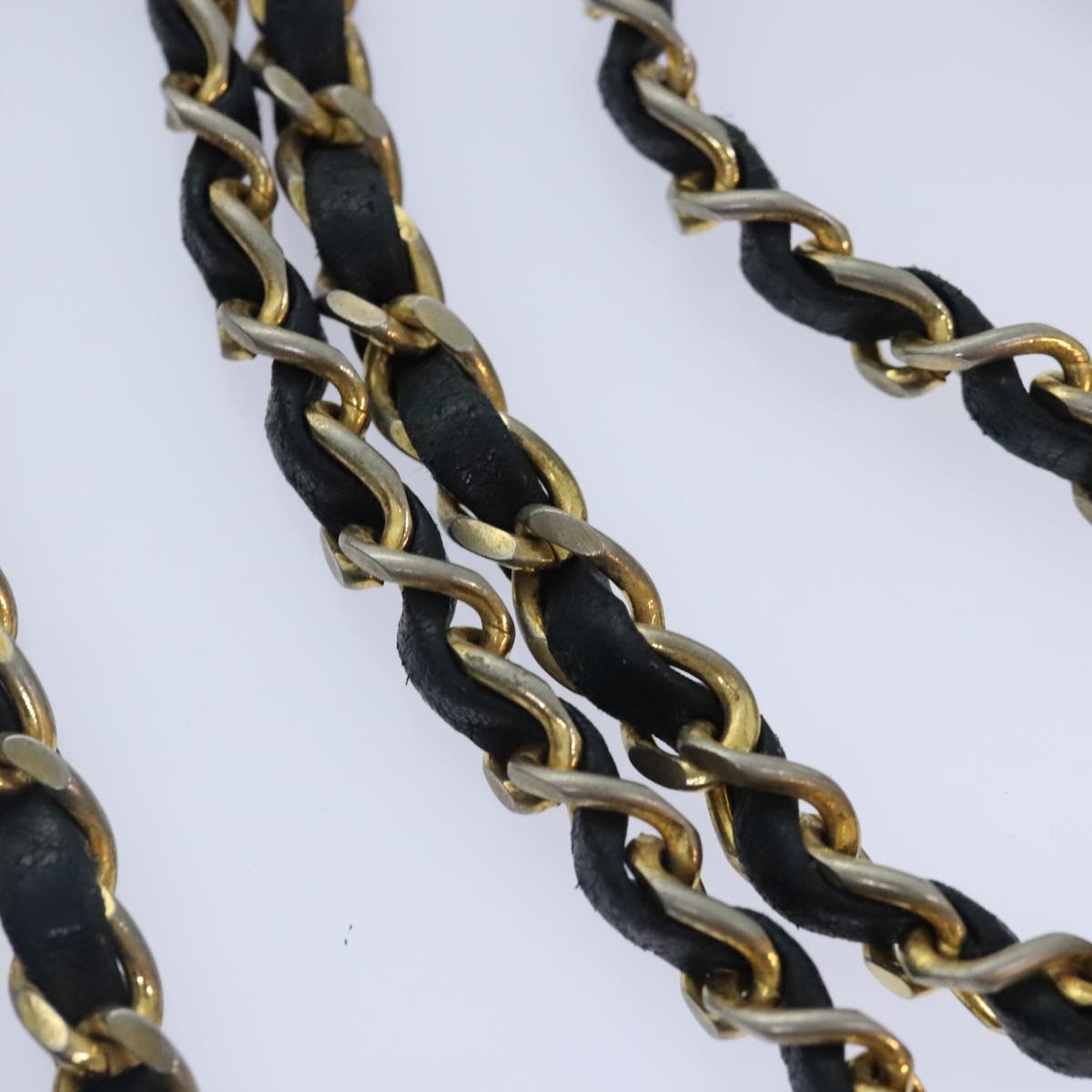 CHANEL Matelasse Turn Lock Chain Bag Lamb Skin Black Gold CC yk14979