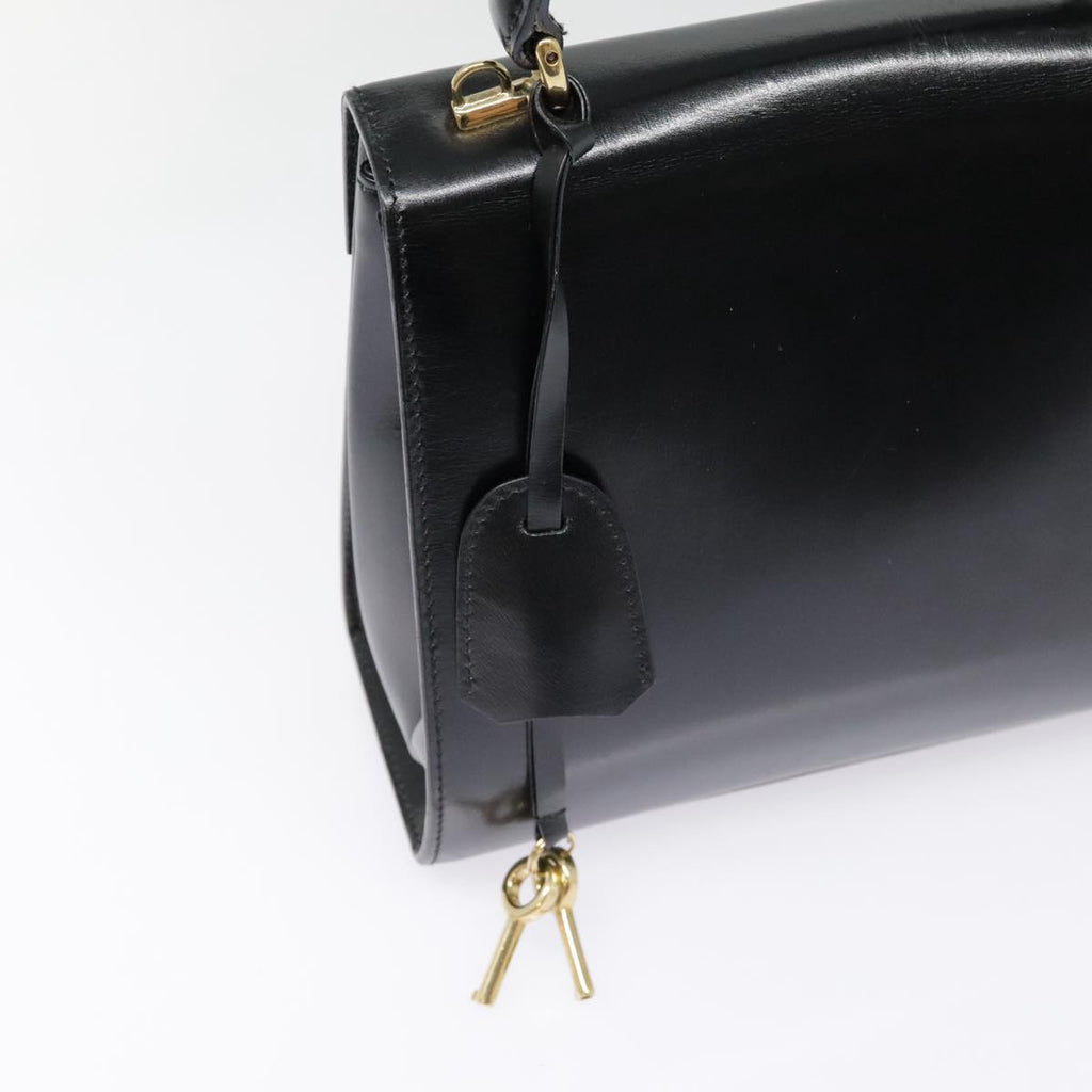GUCCI Ready Lock Hand Bag Leather Black Gold 000 926 0211 yk14986