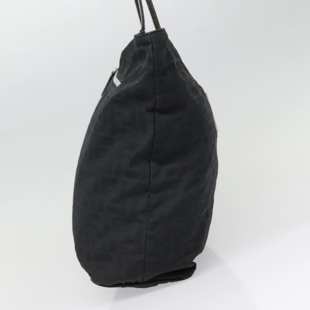 FENDI Zucca Canvas Tote Bag Silver Black yk15009