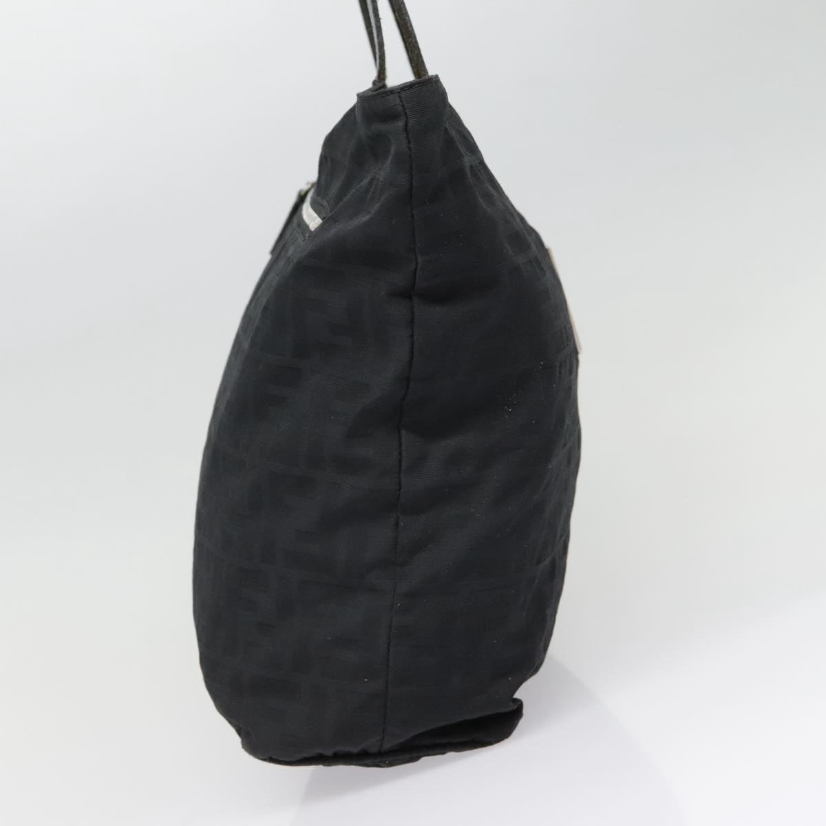 FENDI Zucca Canvas Tote Bag Silver Black yk15009