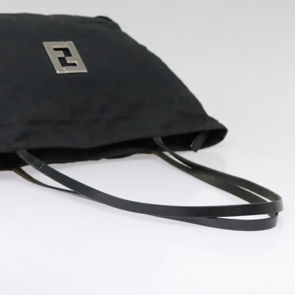 FENDI Zucca Canvas Tote Bag Silver Black yk15009