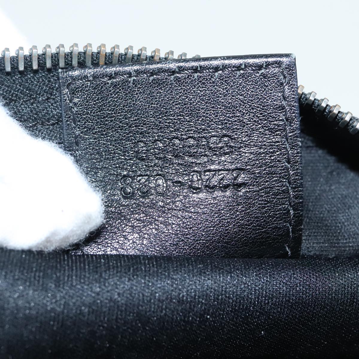 FENDI Zucchino Canvas Hand Bag Silver Black yk15013