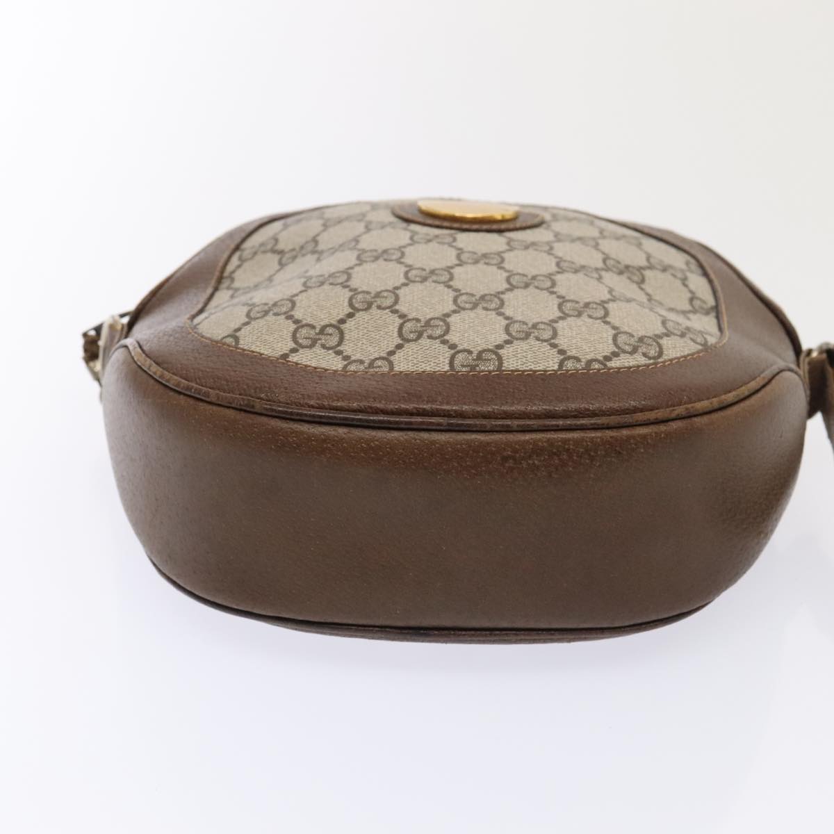 GUCCI GG Supreme Shoulder Bag PVC Leather Beige Gold 001 256 1021 yk15017