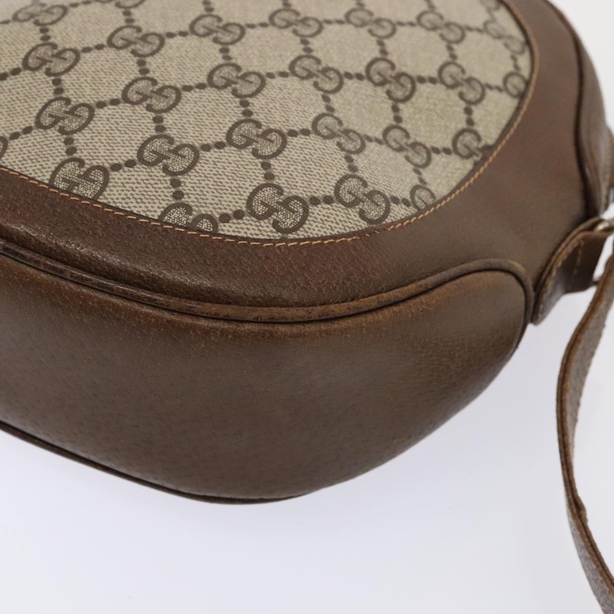 GUCCI GG Supreme Shoulder Bag PVC Leather Beige Gold 001 256 1021 yk15017