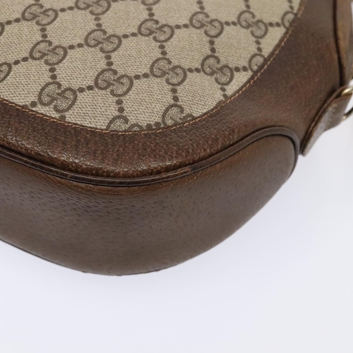GUCCI GG Supreme Shoulder Bag PVC Leather Beige Gold 001 256 1021 yk15017