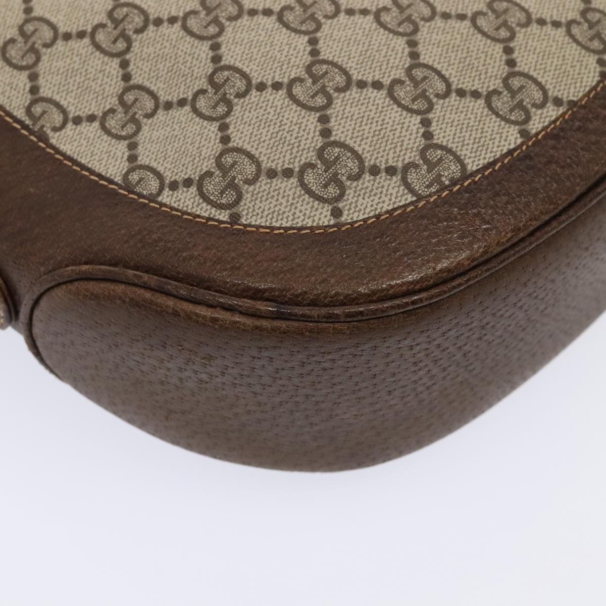 GUCCI GG Supreme Shoulder Bag PVC Leather Beige Gold 001 256 1021 yk15017