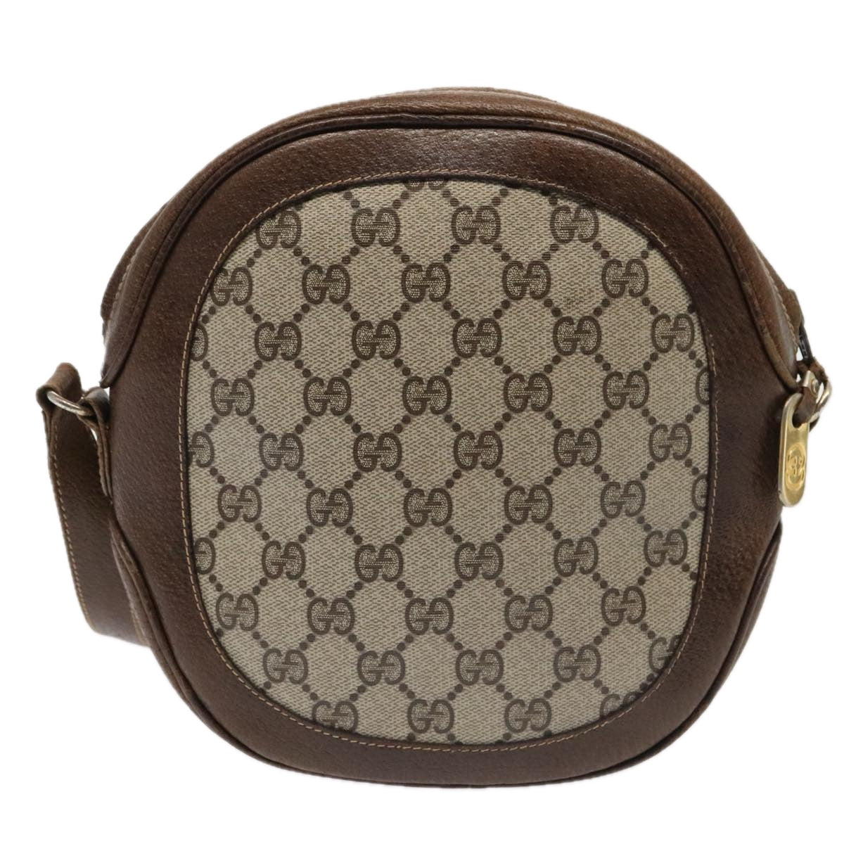 GUCCI GG Supreme Shoulder Bag PVC Leather Beige Gold 001 256 1021 yk15017