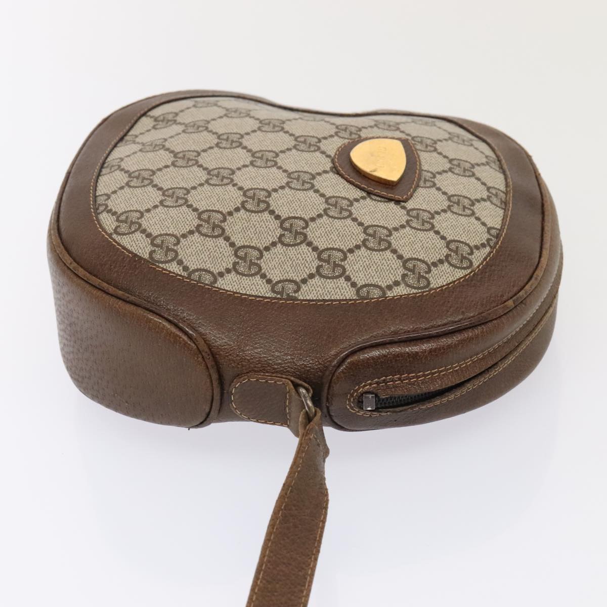 GUCCI GG Supreme Shoulder Bag PVC Leather Beige Gold 001 256 1021 yk15017