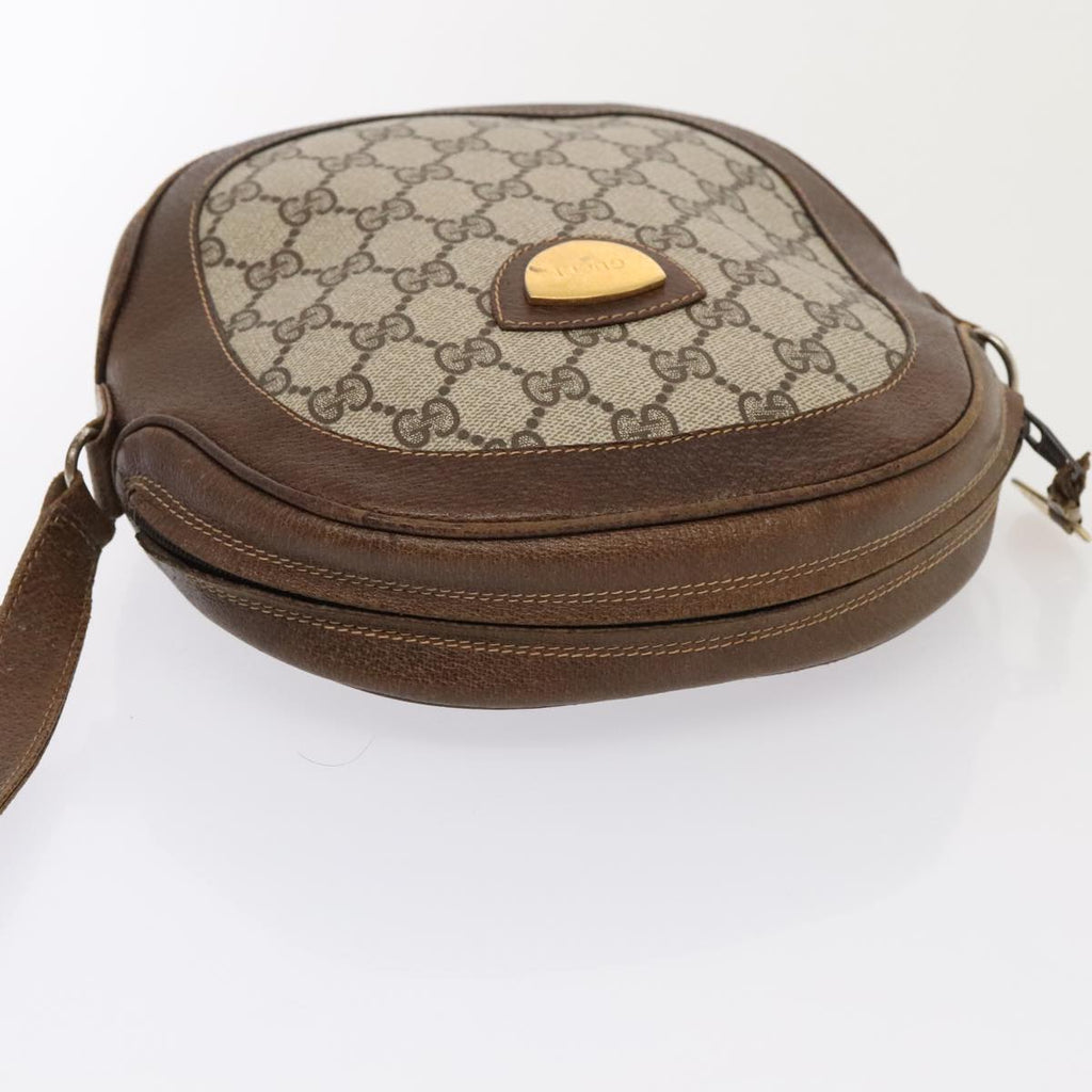 GUCCI GG Supreme Shoulder Bag PVC Leather Beige Gold 001 256 1021 yk15017