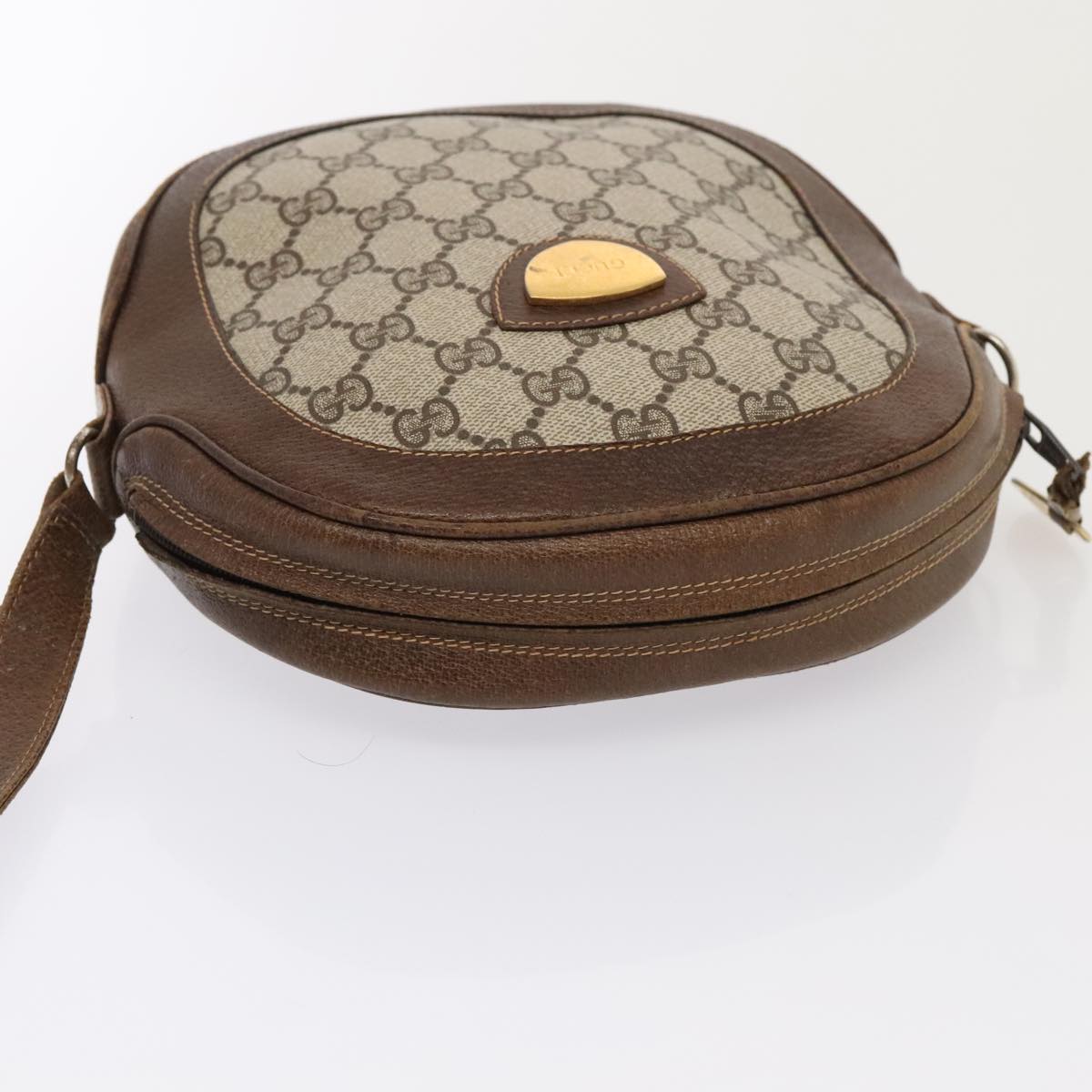 GUCCI GG Supreme Shoulder Bag PVC Leather Beige Gold 001 256 1021 yk15017