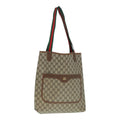 GUCCI GG Supreme Web Sherry Line Tote Bag PVC Beige Red 89 02 003 yk15020