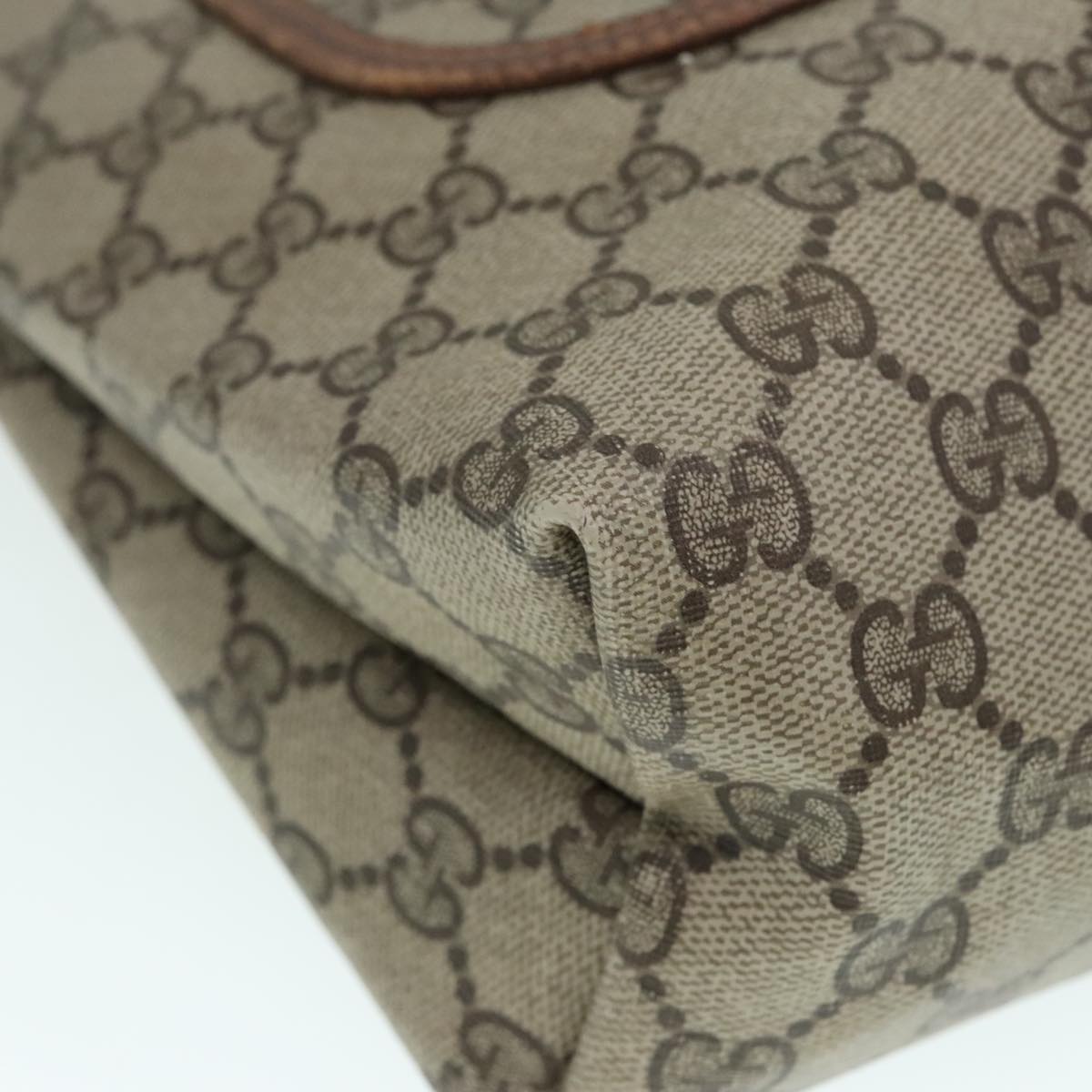 GUCCI GG Supreme Web Sherry Line Tote Bag PVC Beige Red 89 02 003 yk15020