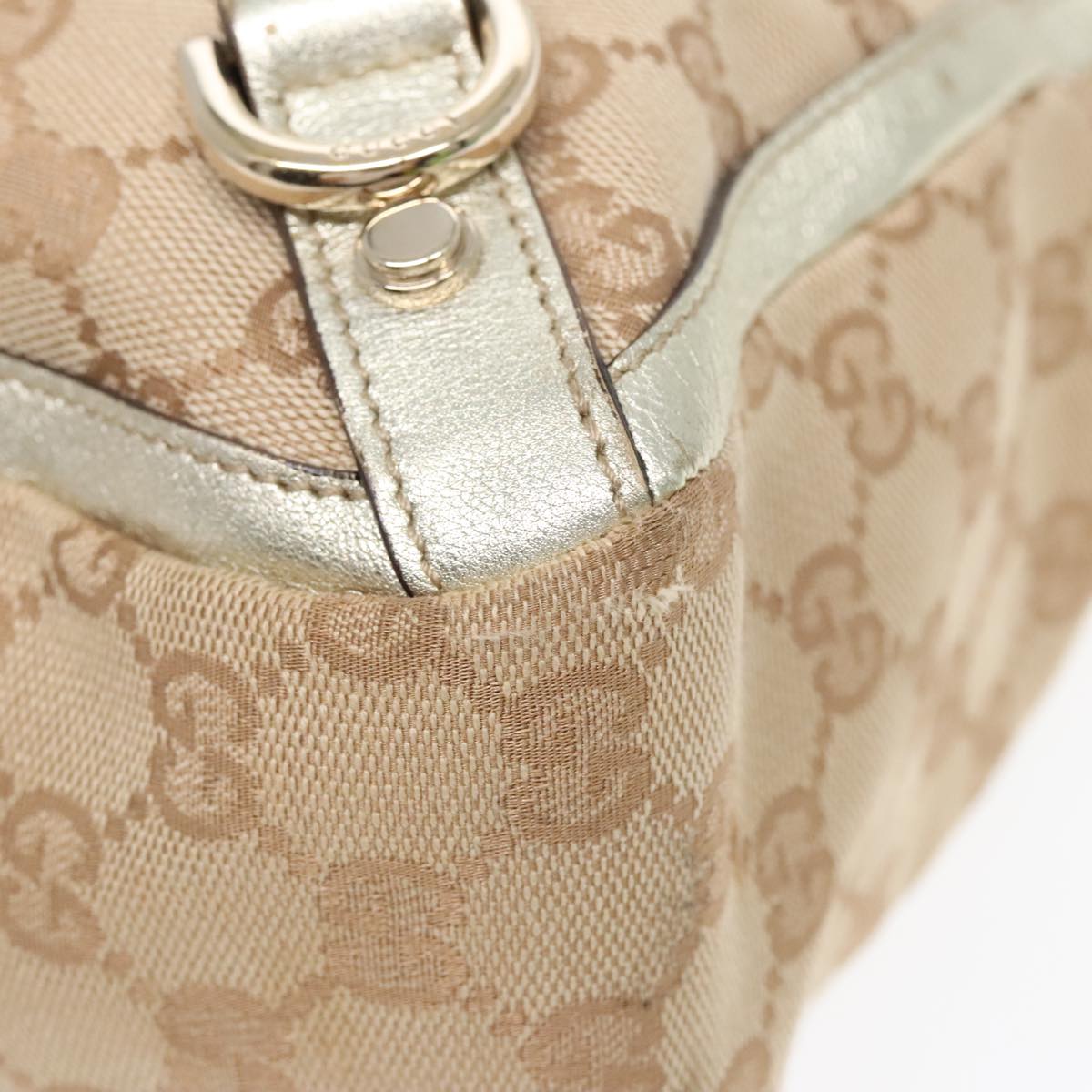 GUCCI GG Canvas Abbey Tote Bag Beige Gold 170004 yk15021