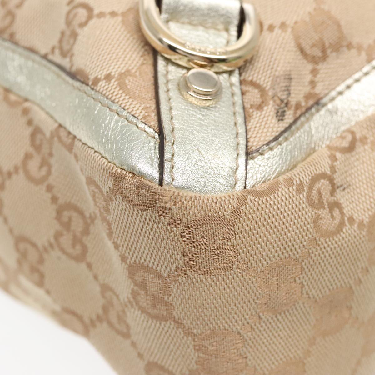 GUCCI GG Canvas Abbey Tote Bag Beige Gold 170004 yk15021