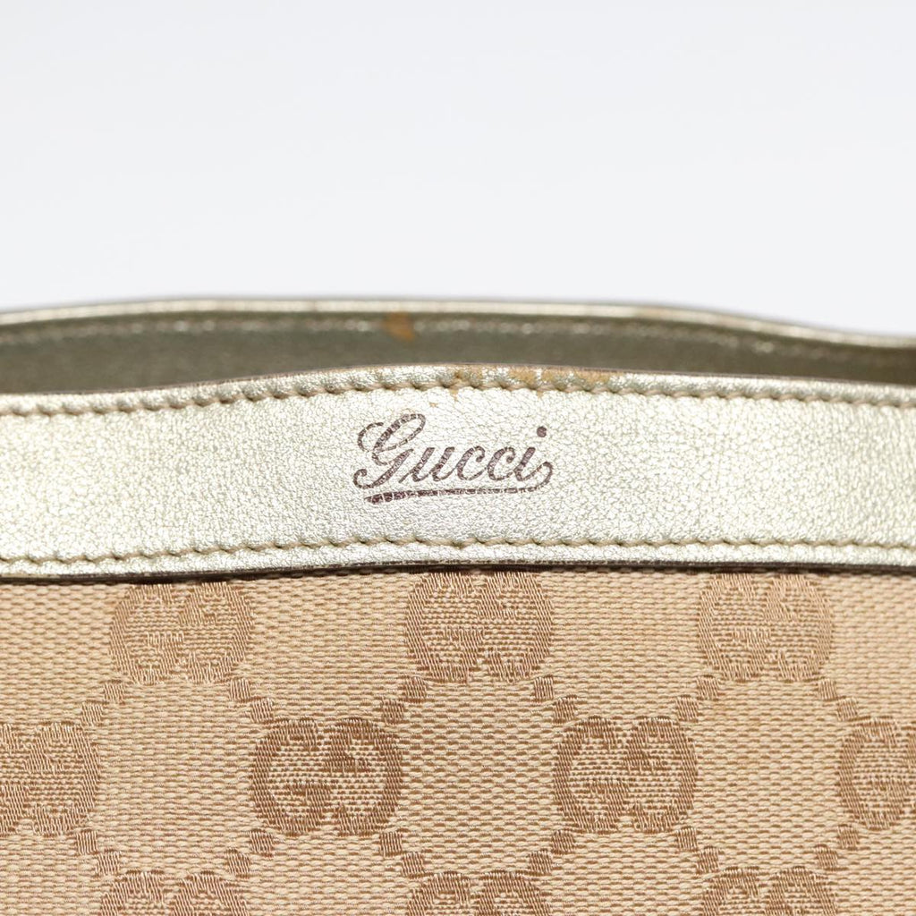 GUCCI GG Canvas Abbey Tote Bag Beige Gold 170004 yk15021