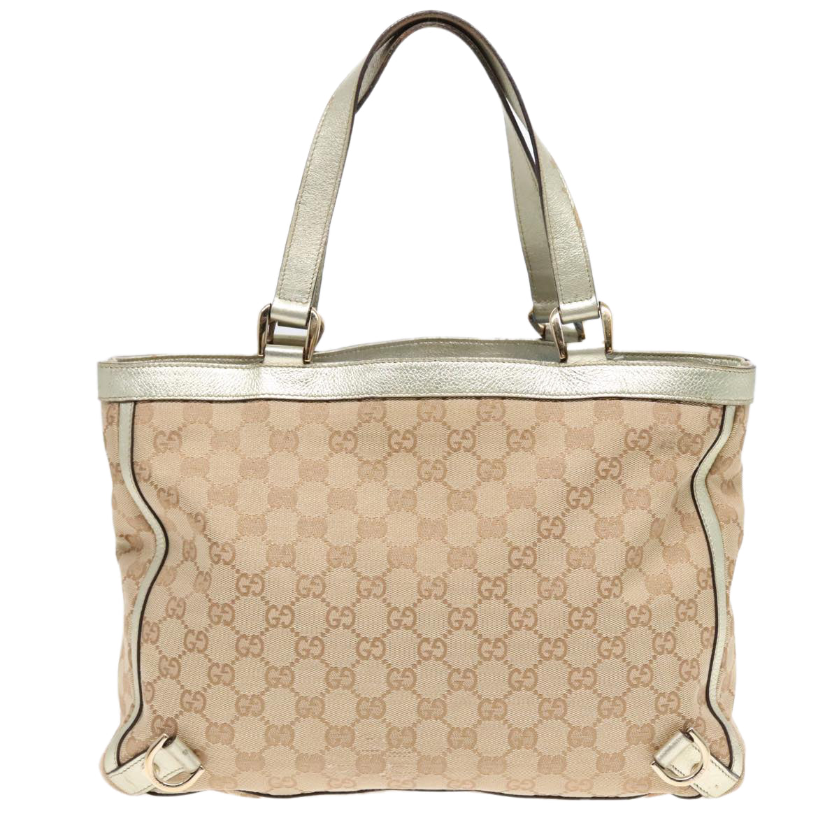 GUCCI GG Canvas Abbey Tote Bag Beige Gold 170004 yk15021