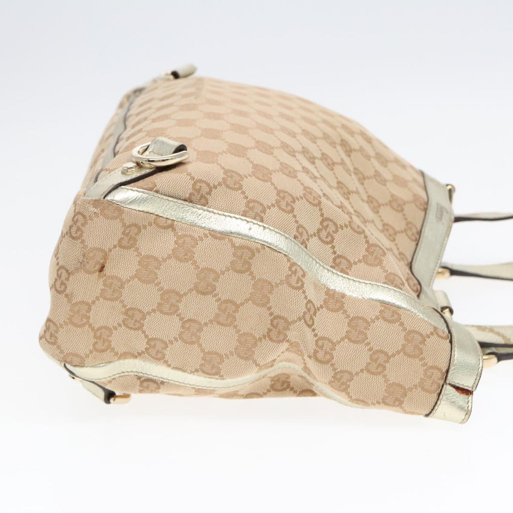 GUCCI GG Canvas Abbey Tote Bag Beige Gold 170004 yk15021