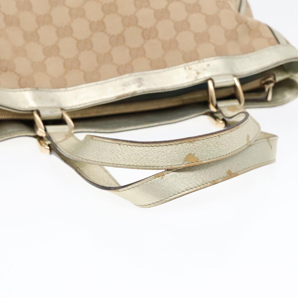 GUCCI GG Canvas Abbey Tote Bag Beige Gold 170004 yk15021