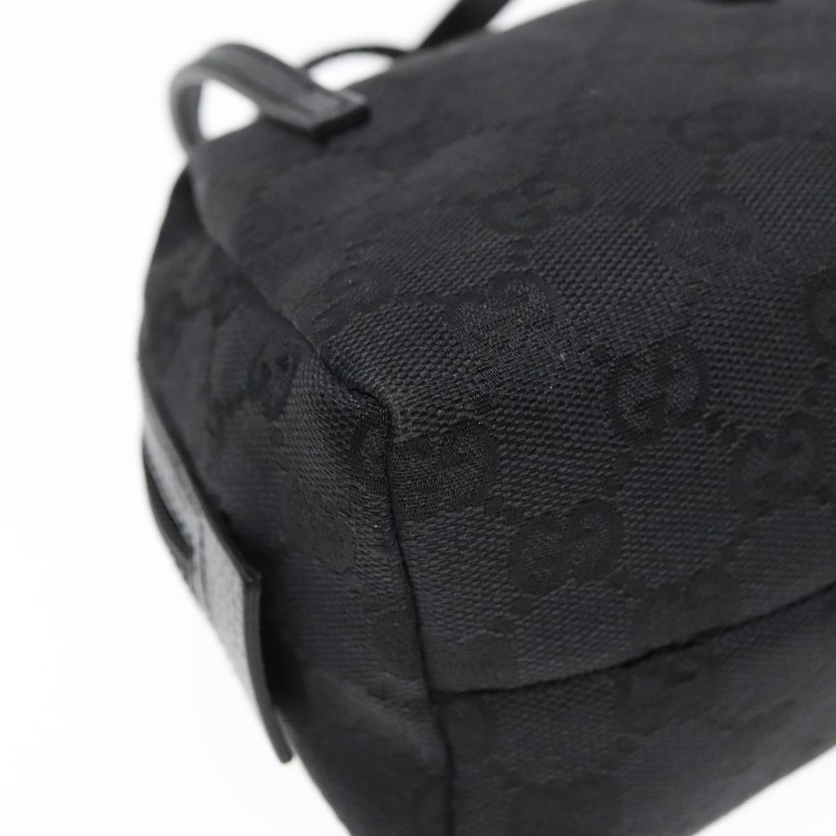 GUCCI GG Canvas Mini Hand Bag Black Silver 124541 yk15028