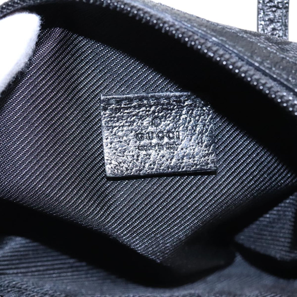 GUCCI GG Canvas Mini Hand Bag Black Silver 124541 yk15028