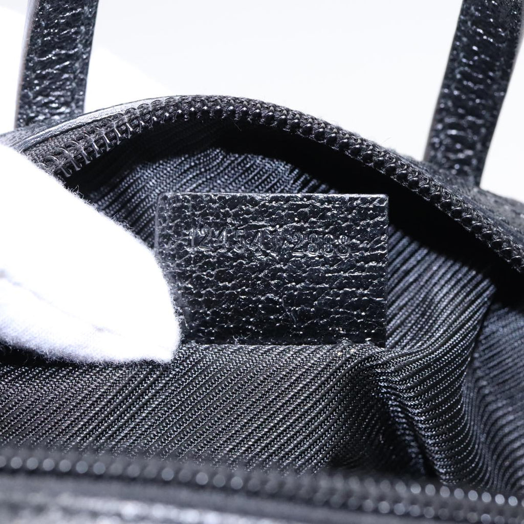 GUCCI GG Canvas Mini Hand Bag Black Silver 124541 yk15028