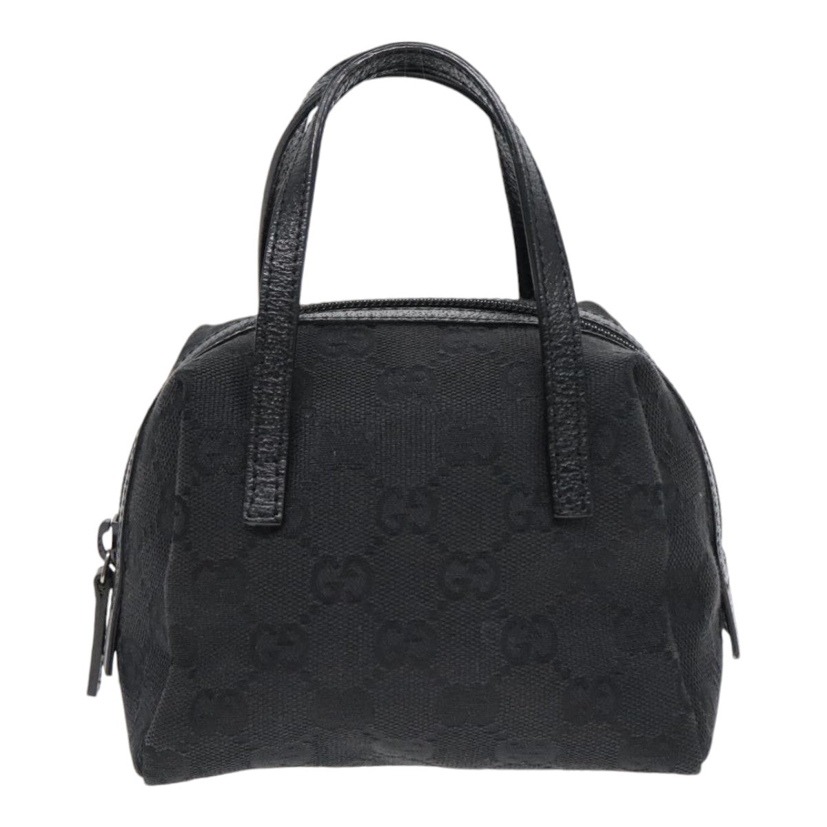 GUCCI GG Canvas Mini Hand Bag Black Silver 124541 yk15028