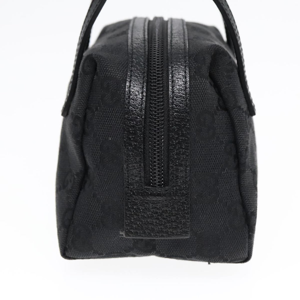 GUCCI GG Canvas Mini Hand Bag Black Silver 124541 yk15028