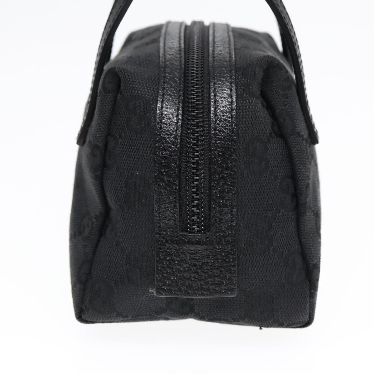 GUCCI GG Canvas Mini Hand Bag Black Silver 124541 yk15028