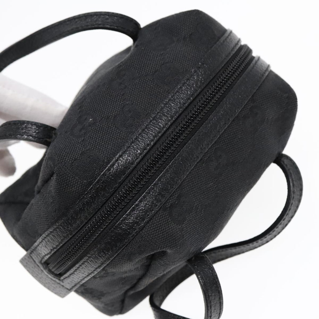 GUCCI GG Canvas Mini Hand Bag Black Silver 124541 yk15028