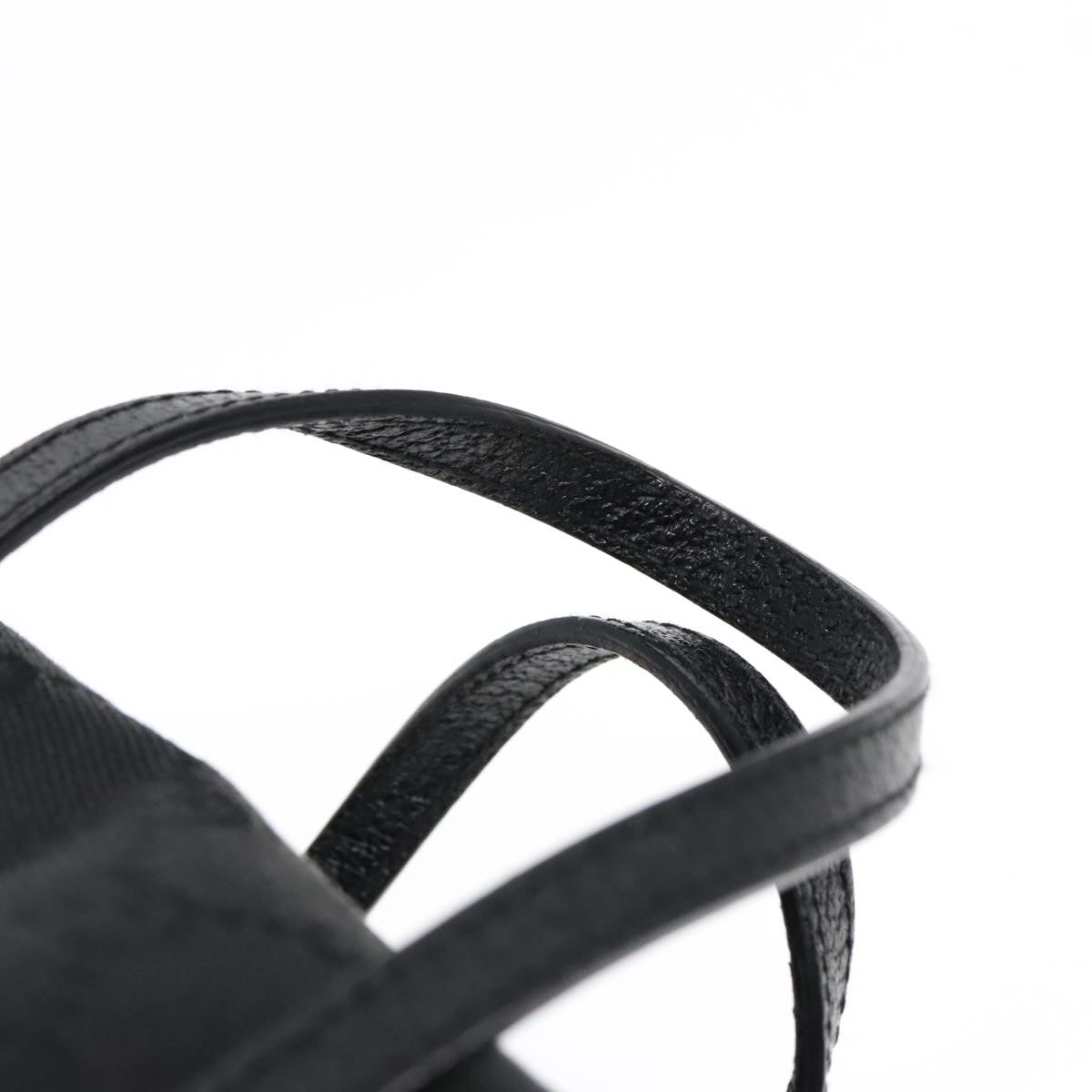 GUCCI GG Canvas Mini Hand Bag Black Silver 124541 yk15028