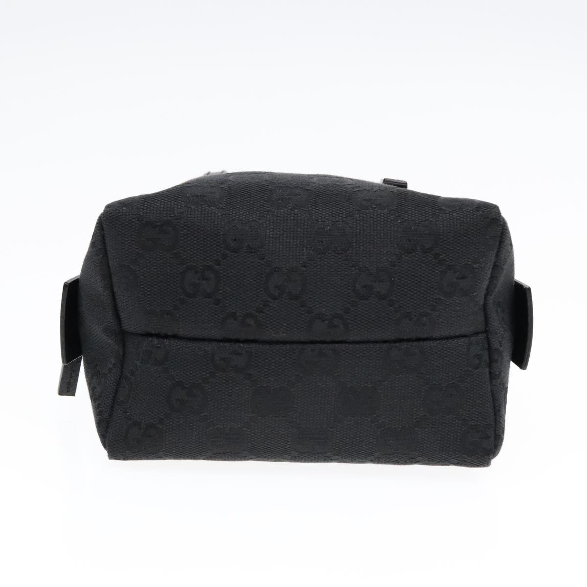 GUCCI GG Canvas Mini Hand Bag Black Silver 124541 yk15028