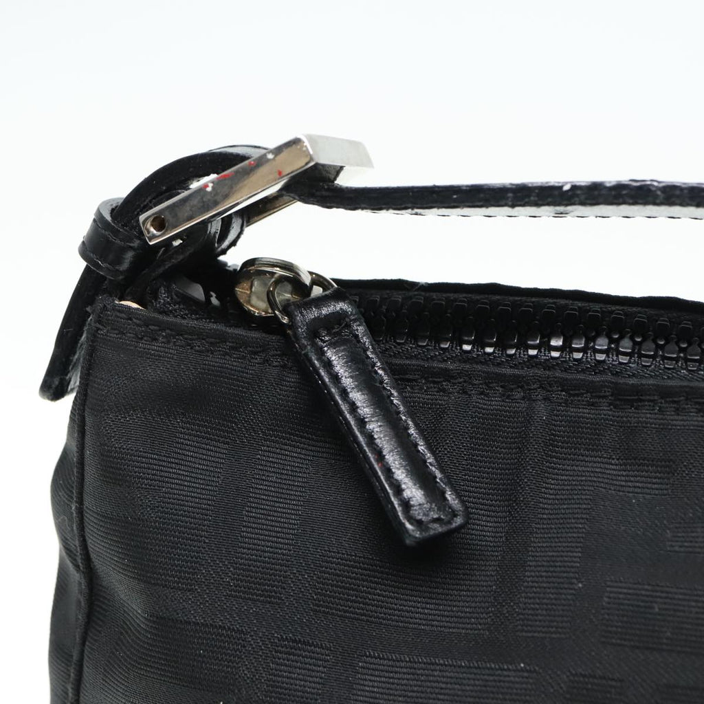 FENDI Zucca Canvas Hand Bag Silver Black yk15030