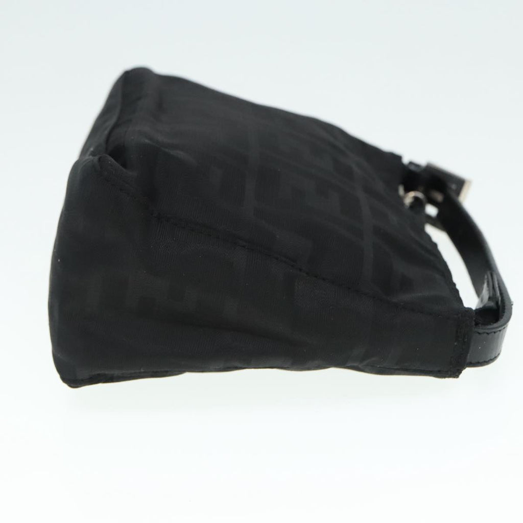 FENDI Zucca Canvas Hand Bag Silver Black yk15030