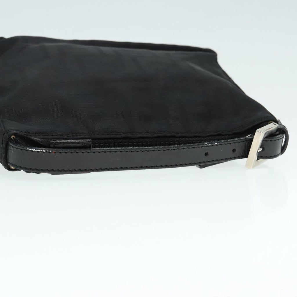 FENDI Zucca Canvas Hand Bag Silver Black yk15030