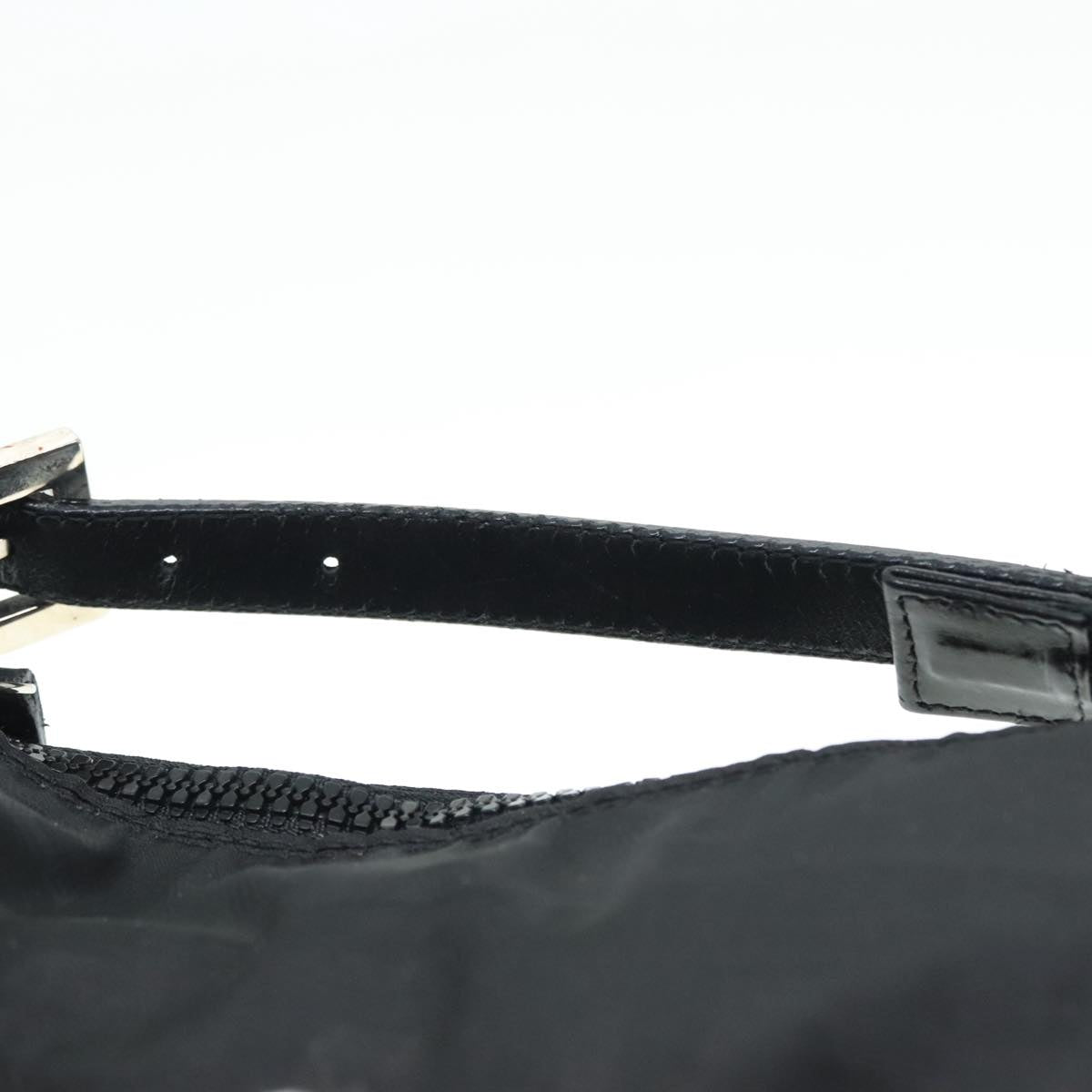 FENDI Zucca Canvas Hand Bag Silver Black yk15030