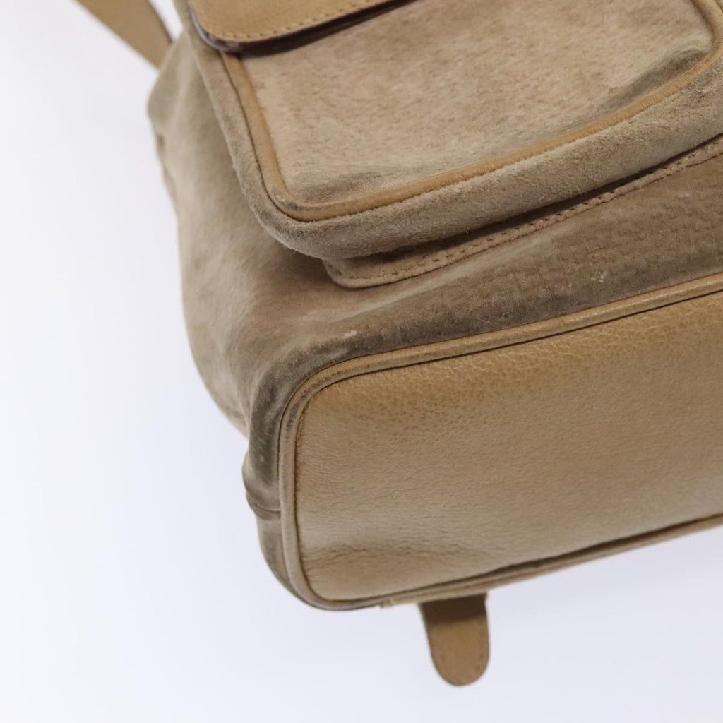 GUCCI Bamboo Backpack Suede Outlet Beige Gold 003 1998 0016 yk15048