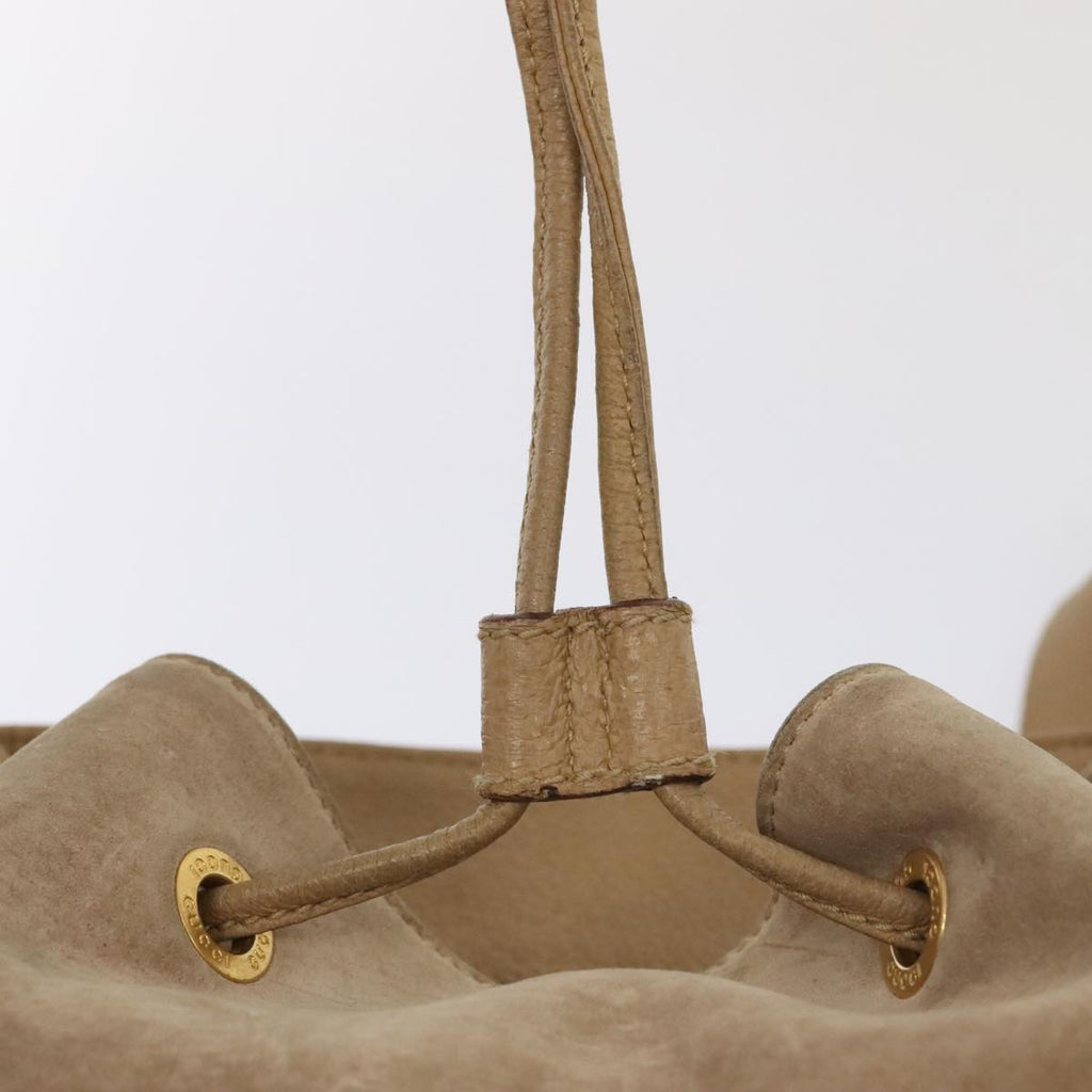 GUCCI Bamboo Backpack Suede Outlet Beige Gold 003 1998 0016 yk15048