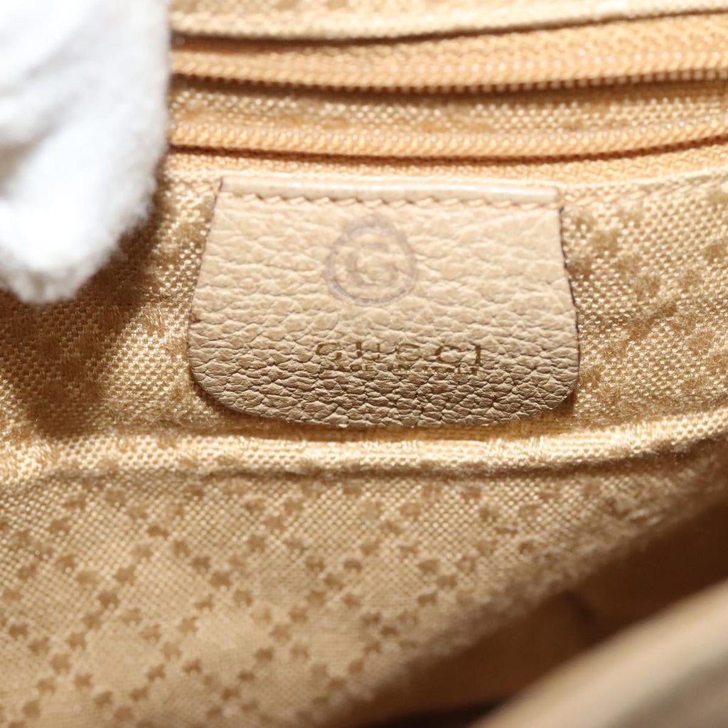 GUCCI Bamboo Backpack Suede Outlet Beige Gold 003 1998 0016 yk15048
